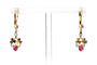 Art nouveau - Boucles d'oreilles en or jaune, rubis et perles 58 Facettes B864
