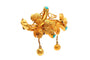Napoléon III - Broche en or jaune sertie de turquoises 58 Facettes B872