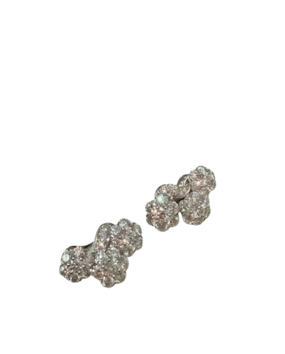 Van Cleef & Arpels Snowflake - Boucles d'oreilles en platine et diamants 58 Facettes Jnci168