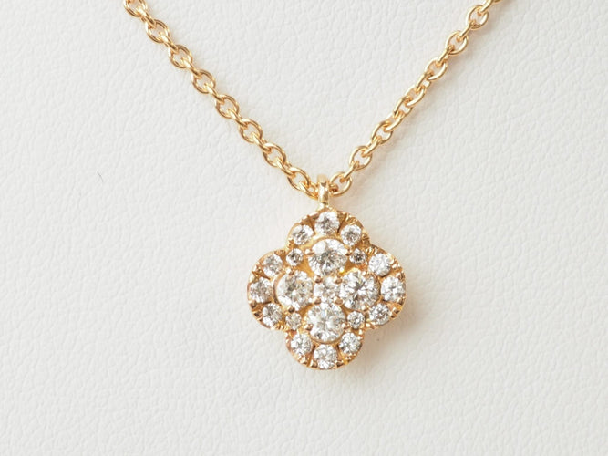 Collier Collier trèfle en or rose 18 kt et diamants 58 Facettes 33100