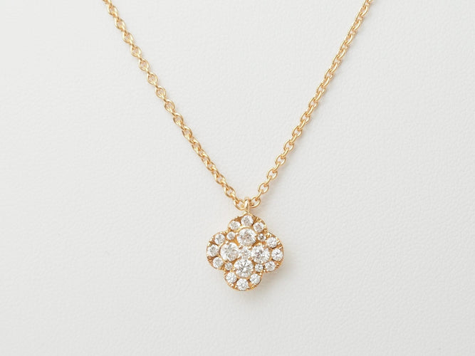 Collier Collier trèfle en or rose 18 kt et diamants 58 Facettes 33100