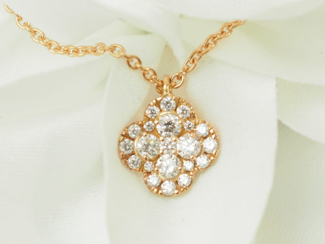 Collier Collier trèfle en or rose 18 kt et diamants 58 Facettes 33100