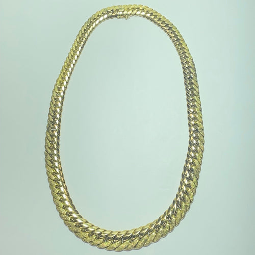 Collier Collier maille anglaise en or jaune 18 carats 58 Facettes 250367