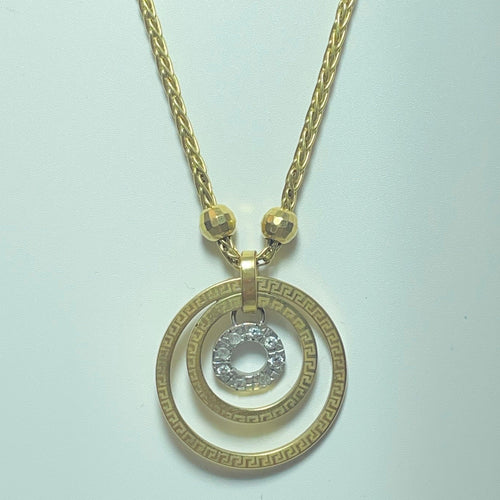 Collier Collier pendentif en or jaune 18 carats 58 Facettes 250301