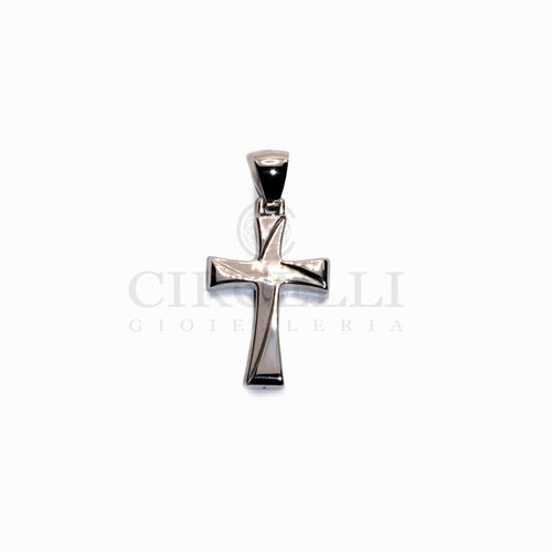Pendentif Pendentif croix en or blanc 18 carats 58 Facettes NG00OB02BAZML