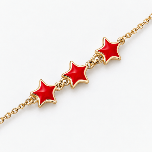 Bracelet Bracelet étoiles en or jaune 18 carats 58 Facettes 47298712