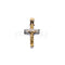 Pendentif Pendentif croix bicolore avec Christ en or 18 carats 58 Facettes 47211186