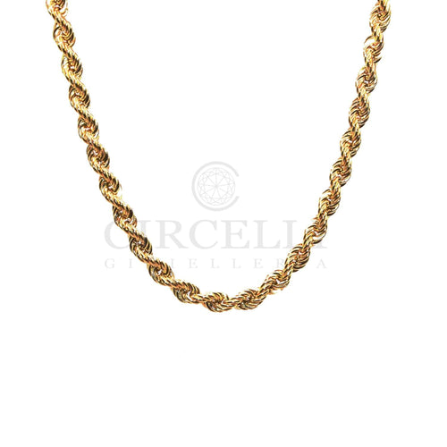 Collier Collier corde laser en or jaune 18 carats 58 Facettes 47210240