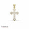 Pendentif Pendentif croix en or 18 carats bicolore 58 Facettes NA00GB100ABFH