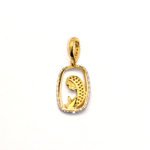 Pendentif Ciondolo madonnina stilizzata oro 18 carati 58 Facettes NM01OG18ABBAR
