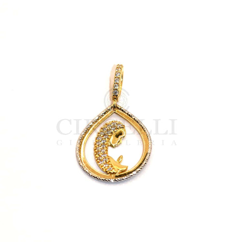 Pendentif GIOIELLERIA CIRCELLI - Pendentif madonnina stylisée en or jaune 18 carats 58 Facettes NM010G18ABWAR