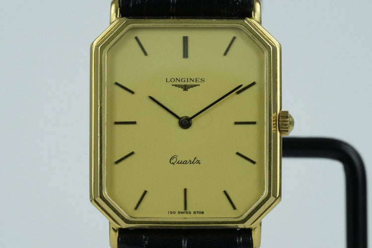 Montre Longines - Montre Tank quartz en plaqué or 58 Facettes TOT-01663