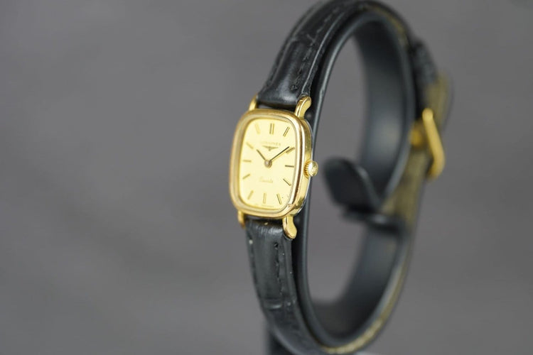 Montre Longines - Montre Tonneau Quartz plaqué or 58 Facettes TOT-10730