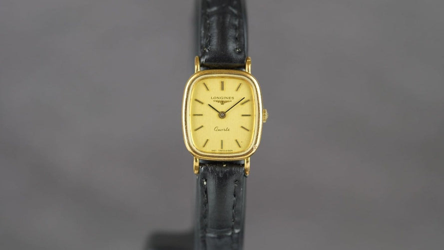 Montre Longines - Montre Tonneau Quartz plaqué or 58 Facettes TOT-10730