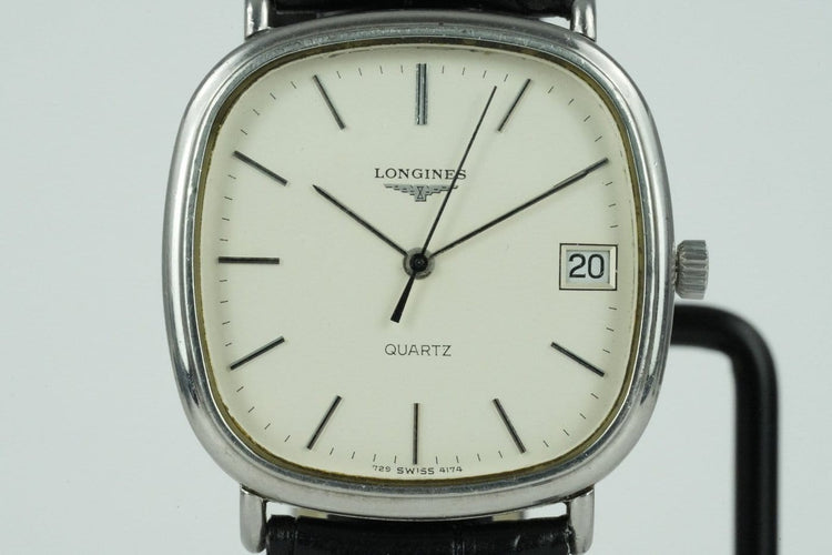 Montre Longines TV Quartz - Montre acier 729 4174 58 Facettes TOT-01495