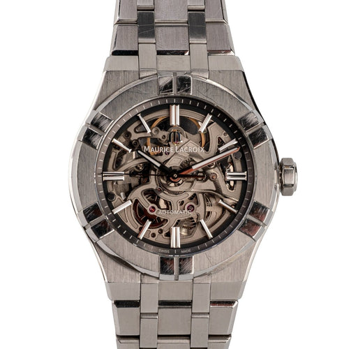 Montre Maurice Lacroix Aikon Skeleton - Montre automatique en acier 58 Facettes TOT-02109