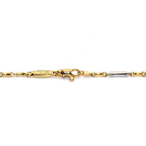 Collier Collier tubulaire bicolore en or 18 carats 58 Facettes 47296473