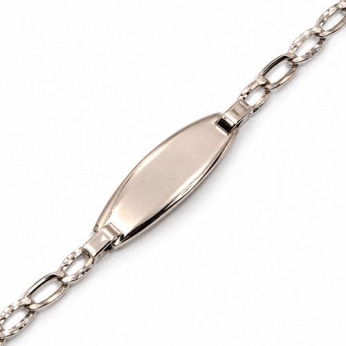 Bracelet Cheval - Bracelet satiné avec plaque en or blanc 18 carats 58 Facettes CB00OB01ADAOA