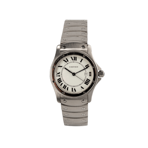 Cartier Santos Ronde - Montre unisexe en acier 58 Facettes TOT-01861