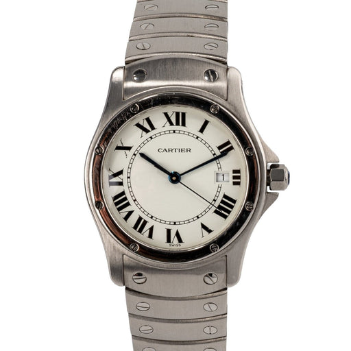 Montre Cartier Santos Ronde - Montre acier quartz 1561 1 58 Facettes TOT-01861