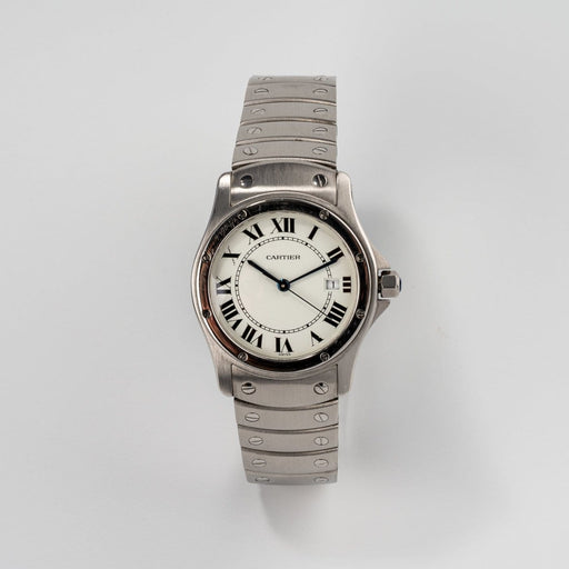 Montre Cartier Santos Ronde - Montre unisexe en acier 58 Facettes TOT-01861
