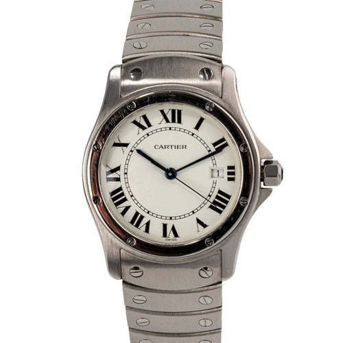 Cartier Santos Ronde - Montre unisexe en acier 58 Facettes TOT-01861