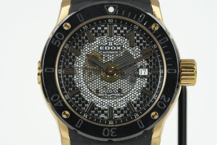 Montre Edox Chronoffshore-1 - Montre automatique 80099 37R NIR 58 Facettes TOT-10349