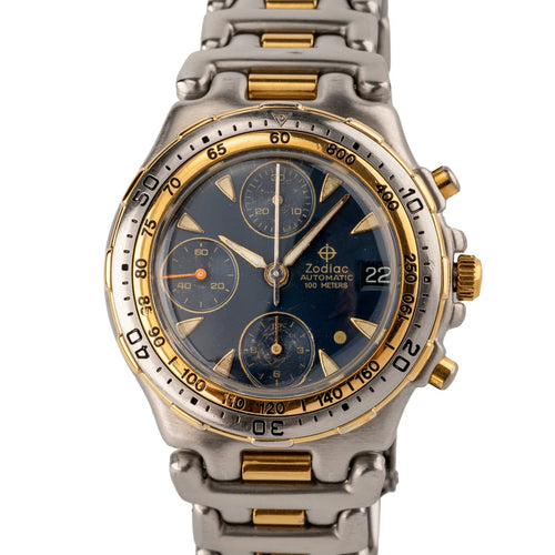 Zodiac Gold Dot - Montre chronographe 406.41.15 en acier 58 Facettes TOT-10248