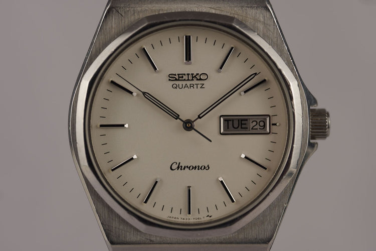 Seiko Chronos - Montre en acier 58 Facettes TOT-10706
