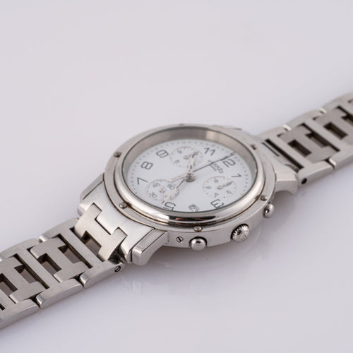 Hermès Clipper - Montre chronographe en acier 58 Facettes TOT-01698
