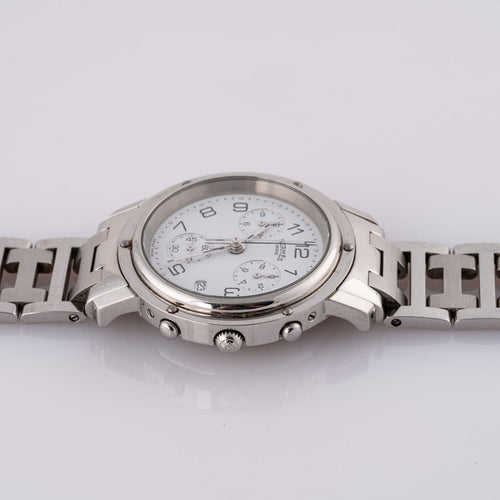 Hermès Clipper - Montre chronographe en acier 58 Facettes TOT-01698