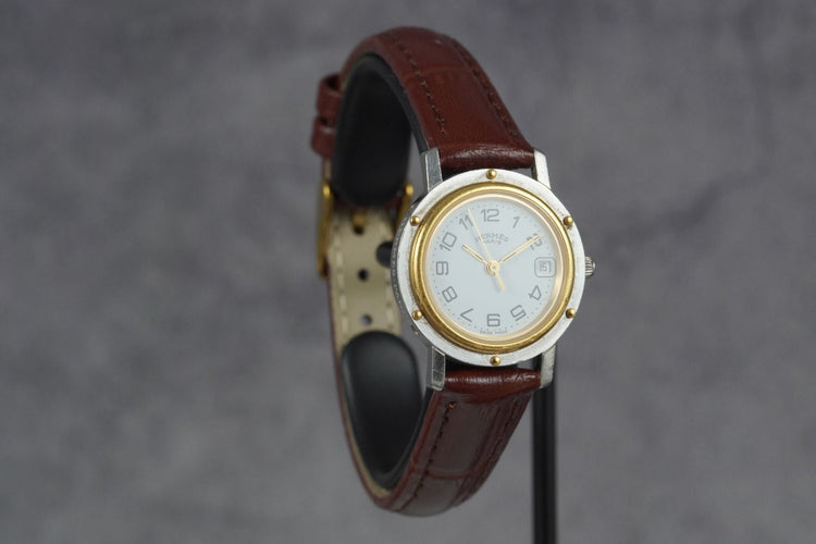 Hermès Clipper - Montre CL4.220 en acier 58 Facettes TOT-11285