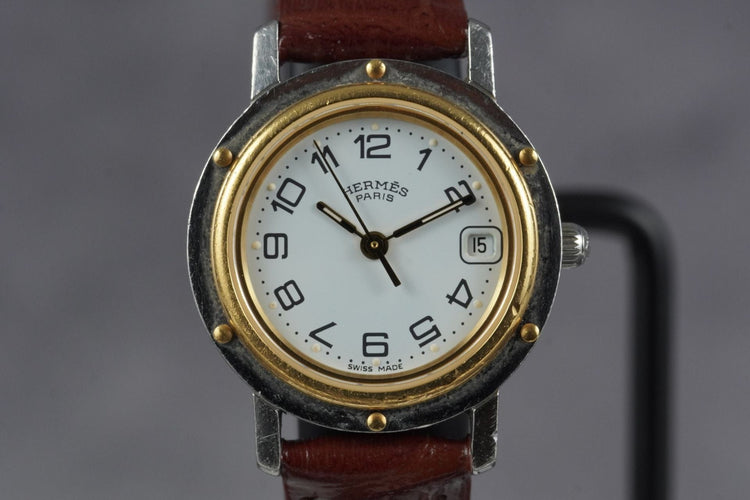 Hermès Clipper - Montre CL4.220 en acier 58 Facettes TOT-11285