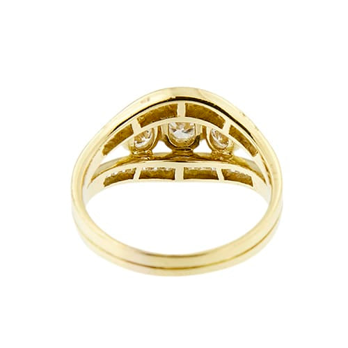 Bague Bague trilogy - diamants 1,17 ct en or jaune 18 carats 58 Facettes 33607