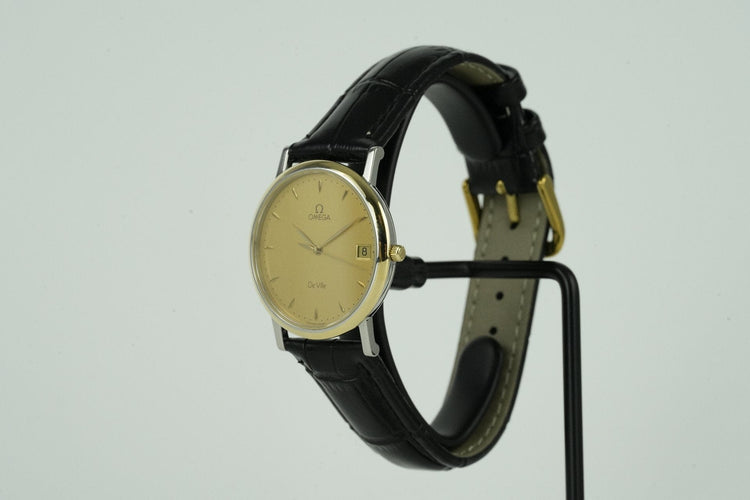 Omega De Ville 196.2432 - Montre en acier et plaqué or 58 Facettes TOT-01529