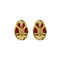 Boucles d'oreilles Boucles d’oreilles puces - Corail en or jaune 18 kt 58 Facettes 37575O