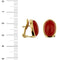 Boucles d'oreilles Boucles d’oreilles puces - Corail en or jaune 18 kt 58 Facettes 37575O