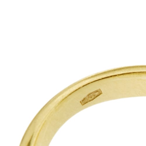 Bague 54 Bague contrariée en or jaune 18 ct avec rubis et diamants 58 Facettes 28379