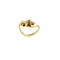Bague 54 Bague contrariée en or jaune 18 ct avec rubis et diamants 58 Facettes 28379
