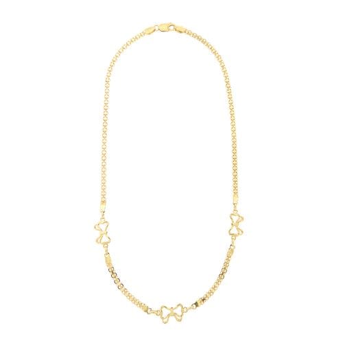 Collier Collier - chaîne maille plate avec 3 nœuds en or jaune 18 ct 58 Facettes 22063
