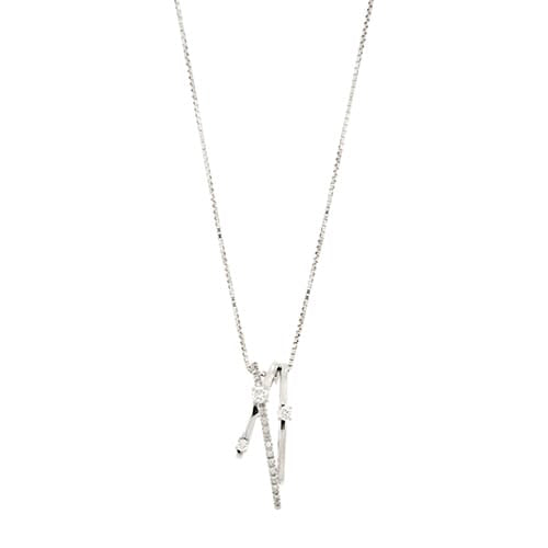 Collier Alfieri & St. John - Collier en or blanc 18 ct avec diamants 58 Facettes 38968