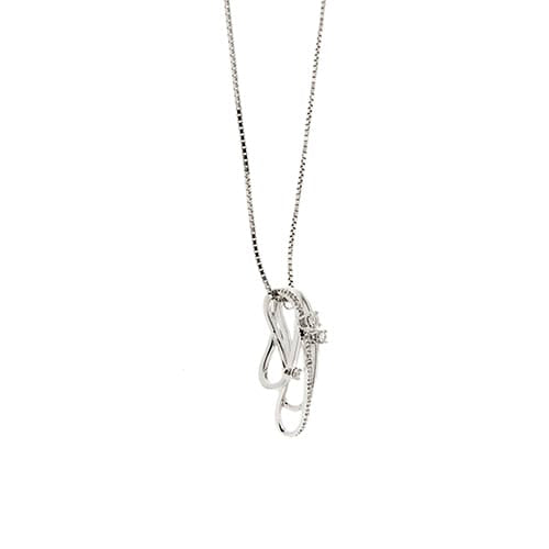 Collier Alfieri & St. John - Collier en or blanc 18 ct avec diamants 58 Facettes 38968