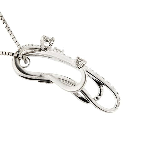 Collier Alfieri & St. John - Collier en or blanc 18 ct avec diamants 58 Facettes 38968