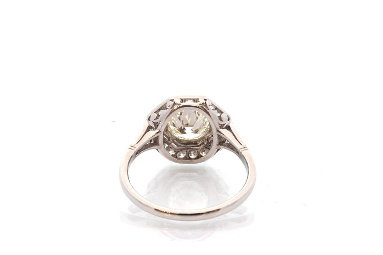 Bague 53 Bague diamant 1,16 ct K/VS2 en or 18k et platine 58 Facettes 27498-27838