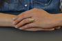 Bague 55.5 Bague en or jaune 18k pavée de 19 diamants 58 Facettes 27893