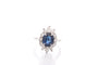 Bague 51 Bague vintage en platine avec saphir et diamants 58 Facettes 27910