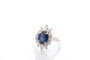 Bague 51 Bague vintage en platine avec saphir et diamants 58 Facettes 27910