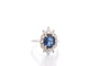 Bague 51 Bague vintage en platine avec saphir et diamants 58 Facettes 27910