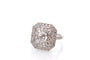 Bague 54 Bague en platine avec diamant 0,89 ct et diamants 58 Facettes 27860-27579