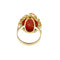 Bague Bague camée ovale floral en or jaune 18 ct avec corail 58 Facettes 39794